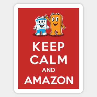 Keep Calm and Amazon with Packy and Jiffy Sticker